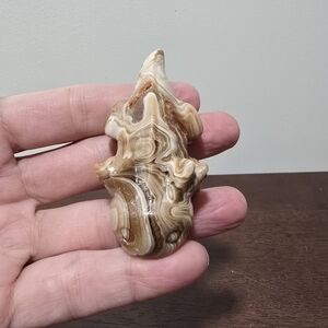 Crazy Lace Agate Axolotl Crystal Carving
